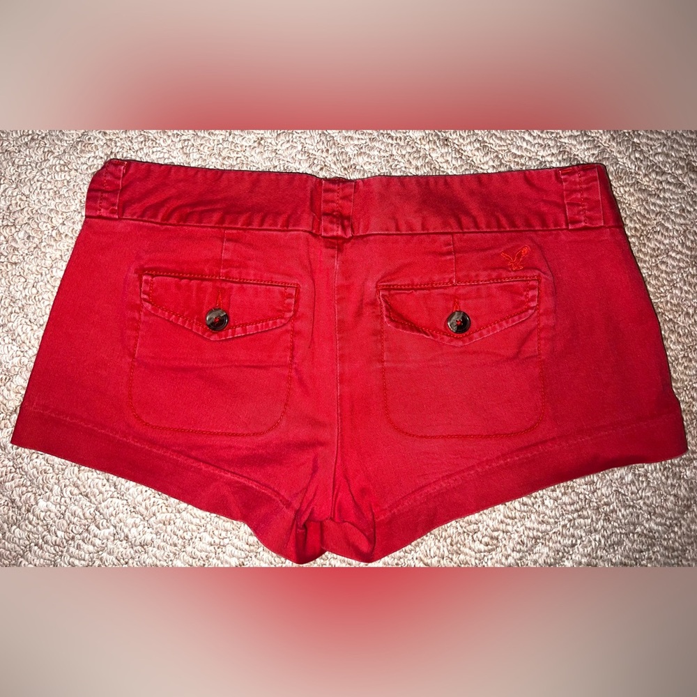 American Eagle Outfitters Red Women's Jean Shorts - Picture 3 of 4